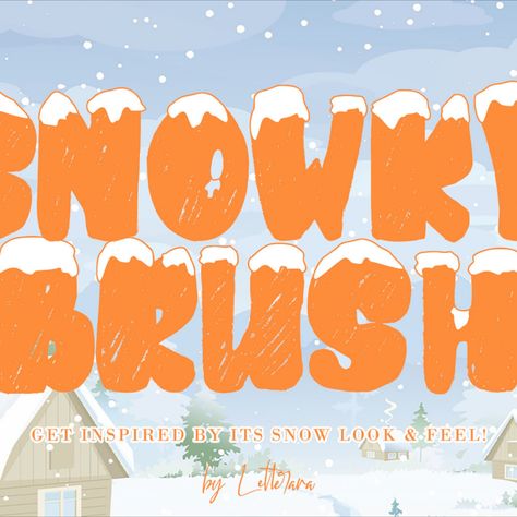 Snowky Brush font by Letterara  #fancy #fonts #cartoon #typography #design #webdesign #ttf #otf #font #lettering #type #typeface #Christmas #Christmas2020 #holiday #holidays #snow Snow Typography, Cartoon Typography, Christmas Fonts Alphabet, Winter Fonts, Free Fonts For Cricut, Merry Christmas Font, Christmas Fonts Free, Decorative Fonts, Otf Font