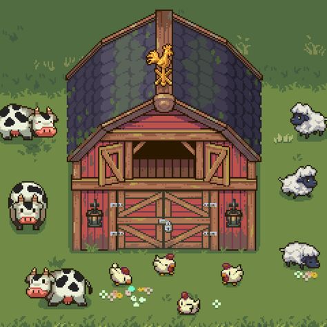 Farm Pixel Art, Sun Haven Game, Games Like Animal Crossing, Elven Village, Sun Haven, Farming Game, Dots Game, Working Farm, Farm Games