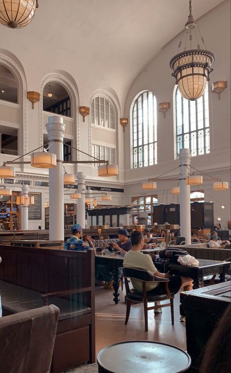 Denver Union Station, Union Station Denver, College Aesthetic, Train Depot, Train Stations, Waiting Area, Adaptive Reuse, Union Station, Train Travel