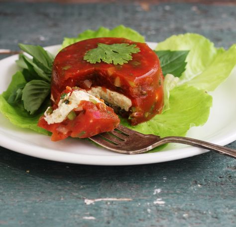 Tomato Aspic Recipe, Tomato Aspic, Aspic Recipe, Congealed Salads, Vegetable Terrine, Emeril Recipes, 2024 Holidays, Congealed Salad, Jello Mold Recipes