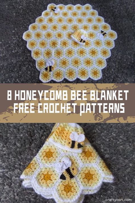 These 8 Crochet Honeycomb Bee Blanket FREE Patternsare not only fun to crochet, but they also make great gifts for family and friends #freecrochetpatterns #crochetbeeblanket Crochet Honeycomb, Bee Blanket, Crochet For Dummies, Bee Baby Blanket, Easy Beginner Crochet Patterns, Crochet Sweater Pattern Free, Crochet Blanket Designs, Crochet Bee, Easy Crochet Baby