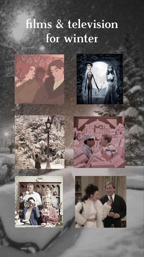 Winter Movies Aesthetic, Winter Movies List, Cozy Movies, Top 10 Movies, Winter Collage, Winter Movies, Top Tv Shows, Posters Minimalist, Film Posters Minimalist