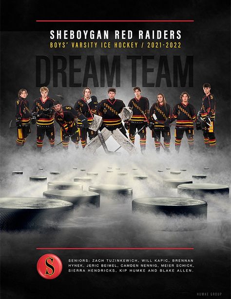 Hockey Team Photoshoot Ideas, Hockey Team Poster Ideas, Hockey Team Photos, Team Poster Ideas, Ice Hockey Teams, Hockey Pictures, Team Photos, Sports Photos, Hockey Teams