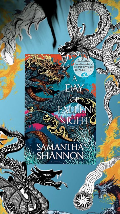 A Day Of Fallen Night Book Cover, Samantha Shannon, A Day Of Fallen Night, A Day Of Fallen Night Fanart, New Tattoo Styles, Night Book, Reading Motivation, Book Room, Book Cover Illustration