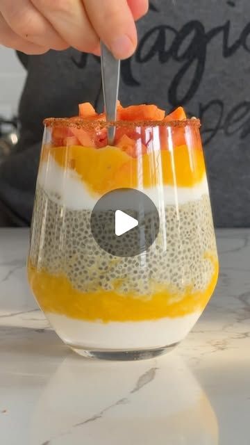 Eva Molenda Health Coach | Recipe Creator on Instagram: "Tropical mango chia pudding! So delicious it’s a must try.  By @splashofgoodness 

Tropical Mango Coconut:
2 tbsp chia seeds, 1/2 cup golden milk, 1 tsp maple syrup.Mix, stir within 5 minutes, refrigerate for 15-30 minutes or overnight if you wish. Add 1/4 cup mashed mango to the mix, refrigerate, and top with coconut yogurt, mango chunks or papaya and mashed mango if you like to create some layers.

Love you! 
Eva ❤️

#chiapudding #chiaseeds #mangochiapudding  #veganbreakfast #chia" Mango Chia Pudding, Chia Recipes, Chia Recipe, Mango Chunks, Chia Pudding Recipes, Mango Coconut, Golden Milk, Coconut Yogurt, Chia Pudding