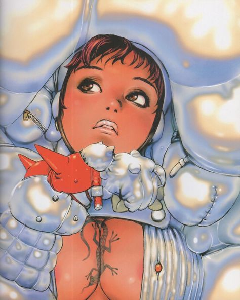 Katsuya Terada, Japon Illustration, Wow Art, 판타지 아트, Cute Art Styles, Funky Art, Art Reference Photos, Pretty Art, Aesthetic Art