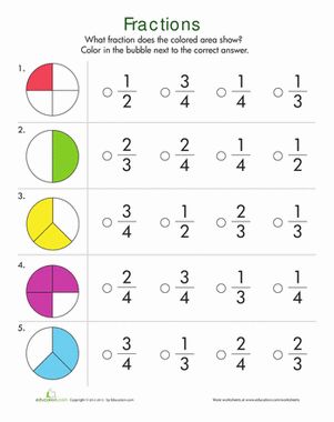 Quiz your first grader on her knowledge of fractions. She'll review simple fractions, including halves, thirds and fourths. Fraction Worksheet, Simple Fractions, Fraction Activities, Fractions Worksheets, Second Grade Math, Math Fractions, School Worksheets, Homeschool Math, First Grade Math