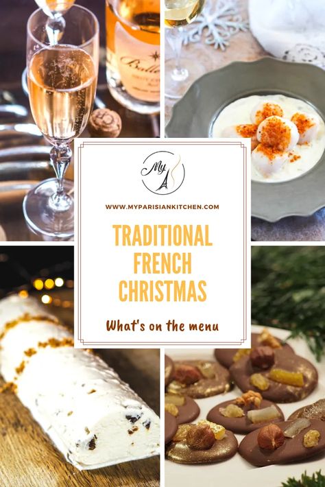 French Christmas Food, English Christmas Dinner, French Christmas Traditions, French Cuisine Recipes, French Cooking Recipes, Menu Sans Gluten, Parisian Kitchen, Christmas Dinner Menu, Christmas Eve Dinner