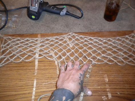 Make Your Own Net Bag! : 6 Steps (with Pictures) - Instructables Diy Net Bags, Bookbag Storage, Make Your Own Monster, Projects Around The House, Net Making, Diy Elastic, Macrame Clothes, Hay Bag, Bottle Covers