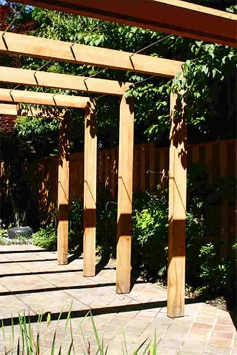 Metal Garden Arbors And Trellises - Foter Contemporary Pergola, Timber Frame Pergola, Pergola Diy, Terrasse Design, Building A Pergola, Modern Pergola, Metal Pergola, Wood Pergola, Pergola Garden