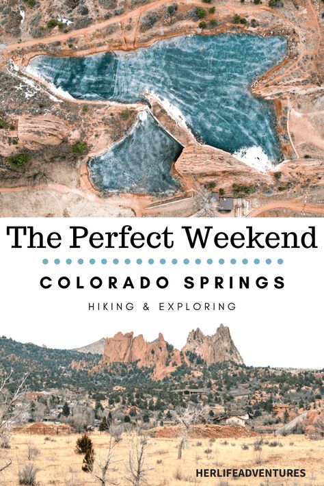 The Perfect Weekend in #Colorado Springs #weekend getaway itinerary covers where to stay, #hiking activities, hidden gems, and all the best stops for your #vacation in this beautiful #UStraveldestination via @herlifeadventures Cabins In Colorado, Colorado Springs Hikes, Weekend In Colorado, Colorado Springs Vacation, Colorado Hikes, Usa Nature, Colorado Travel Guide, Montana Travel, Road Trip To Colorado