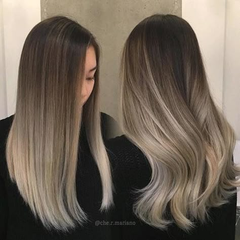 Brown Ombré Hair Color Ideas: Ashy Ombré Brown Ombre Hair Color, Balayage Straight Hair, Brown Ombre Hair, Ombre Hair Blonde, Balayage Blonde, Hair Appointment, Ash Brown, Brown Blonde Hair, Ombre Hair Color