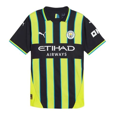 Manchester City 24-25 Away Authentic Jersey Sizes: XS-XXL Free Customization Available . . Get your Jersey Online at sportivespot.com 🛒 Man City Jersey, Stripe Kit, The Comeback, Goalkeeper Gloves, Shin Guards, Puma Logo, Nike Lunar, Mens Soccer, Soccer Club