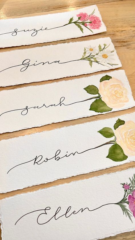 CUSTOM Birth Month Flower & Name Bookmark Hand Painted Floral Bookmark - Etsy Handmade Bookmarks Diy, Birthday Card Drawing, Painting Water, Creative Bookmarks, Artwork Inspiration, Watercolor Birthday, Flower Bookmark, Watercolor Bookmarks, Diy Watercolor Painting