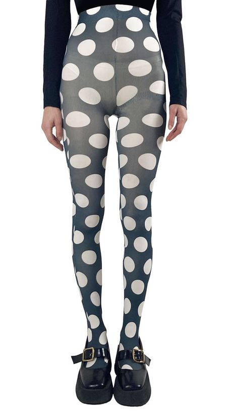 new shop – Lauren Perrin Spotty Tights Outfit, Shirt Out Of Tights, Black And White Tights, Pattern Tights, Polka Dot Tights, Cute Tights, Tights Fashion, White Tights, B Fashion