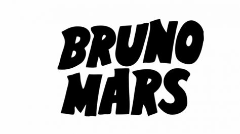 Bruno Mars Black And White, Bruno Mars Logo, Bruno Mars Art, Bruno Mars Poster, Mars Logo, Bruno Mars Show, Singer Logo, Talking To The Moon, Red Words