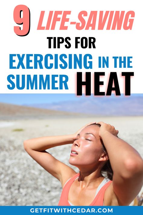 exercising in the summer heat How To Stay Cool In The Heat Outside, Ways To Stay Cool In The Heat, How To Stay Cool In The Heat, Summer Workouts, Certified Personal Trainer, Summer Workout, Running Tips, Beat The Heat, Keep Cool