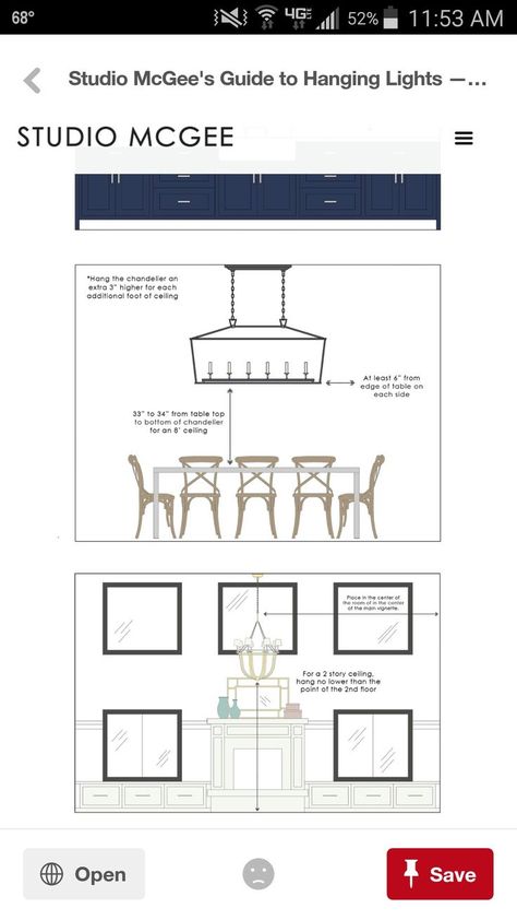 studio mcgee guide how to choose light fixture, how high to hang light fixture in dining room, chandelier height over table, how high to hang chandelier in living room, light placement ideas Studio Mcgee Dining, Lights Over Dining Table, Chandelier Height, Dinning Room Lighting, Dining Table Height, Dining Room Light Fixture, Dining Table Light, Dining Room Light, Dining Chandelier