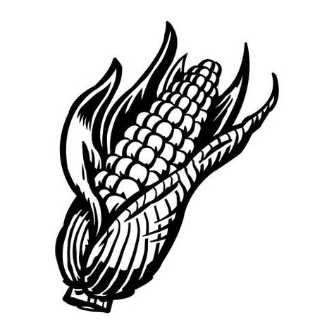 Tortilla Tattoo, Corn Tattoo, Corn Vector, Tortillas, Flash Tattoo, Tattoos And Piercings, Body Art, Vector Art, Corn