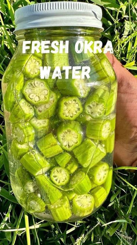 Raw Okra Recipes, Benefits Of Orka Water, How To Make Okra Water, Okra Water For Labor, Okra Water Recipe, Okra Water Benefits For Women, Fresh Okra Recipes, How To Make Okra, Okra Benefits