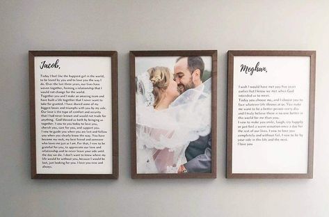 Wedding Photos Over Bed Master Bedrooms, Wedding Pictures Display In Bedroom, Above Bed Wedding Photos, Wedding Picture Frames On The Wall Master Bedrooms, Displaying Wedding Vows, Wedding Pictures Over Master Bed, Smallwoods Photo Wall, Master Bedrooms Decor Wedding Photos, Framed Wedding Vows Wall Art