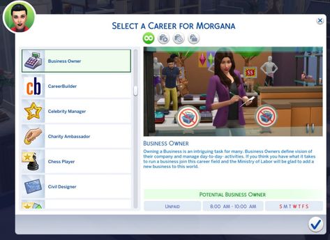 Business Owner - The Sims 4 Mods - CurseForge Sims 4 Part Time Job Mod, Sims 4 My Own Business Mod, Sims 4 Business Mod, Sims 4 Get Famous Mod, Sims 4 Jobs, Young Justice League, Career Fields, Own Your Own Business, Business Jobs