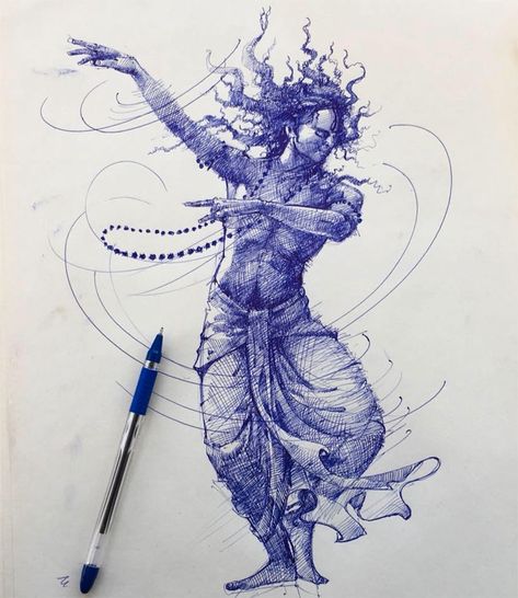 An Artist with no Limit on Creativity! | Creative Gaga Shiva Sketch, Pen Art Work, Pen Art Drawings, Hinduism Art, Vedic Art, Shiva Art, Pen Sketch, Lord Shiva Painting, Indian Paintings