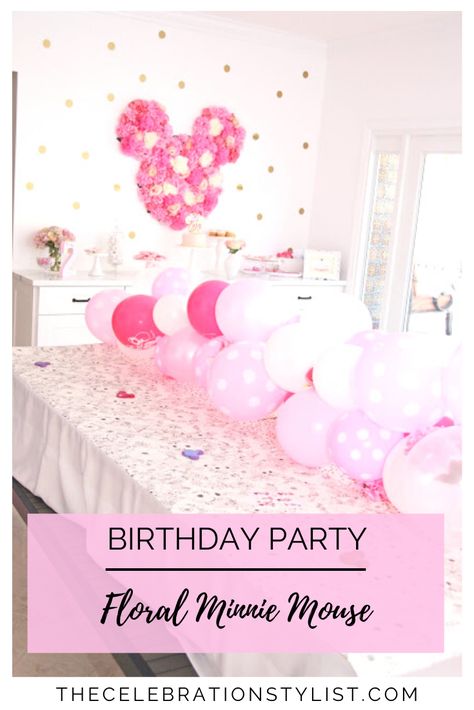 Throw the cutest floral Minnie Mouse birthday party. Find all the decor and food ideas over on the blog. - Celebration Stylist Minnie Mouse Birthday Party Ideas, Cute Minnie Mouse, Fun Educational Activities, Floral Birthday Party, Festive Crafts, Minnie Mouse Birthday Party, Printable Activities For Kids, Holiday Printables, Mouse Birthday