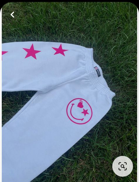 Star Sweatpants, Aesthetic Sweatpants, Playboy Sweatpants, Preppy Pants, Sagittarius Art, Cute Sweats, Preppy Wardrobe, Cute Sweatpants, White Sweatpants