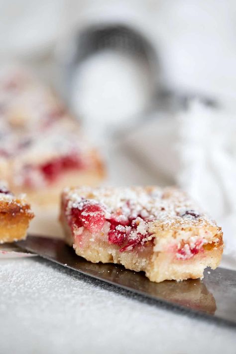 Squares With Coconut, Orange Glaze Cake, Butter Tart Squares, Coconut Squares, Glazed Cake, Candy Cane Recipe, Cranberry Bars, Cranberry Dessert, Lemon Treats