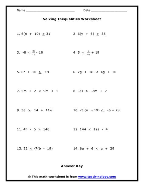 Linear Inequalities Worksheet, Scientific Method For Kids, Inequalities Worksheet, Inequality Word Problems, Seventh Grade Math, Solving Inequalities, Linear Inequalities, Algebra Problems, College Math