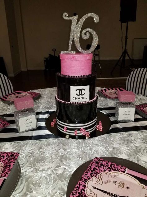 Chanel Birthday Party Decoration, Chanel Birthday Party, Chanel Birthday, Chanel Party, Quince Ideas, Birthday Idea, 16th Birthday Party, Doll Collection, 16th Birthday