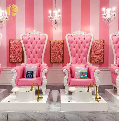 If you like them, please feel free to contact me  my whats app number+8615112137179 Pink Pedicure, Kids Salon, Beauty Salon Furniture, Spa Manicure, Kids Spa, Pedicure Chair, Spa Chair, Glittery Nails, Nail Room