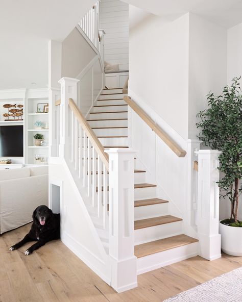 (3) Facebook Staircase White And Wood, Victorian House Staircase, Exposed Staircase, Internal Stairs, Laminate Flooring On Stairs, Laminate Stairs, Oak Staircase, Coastal Condo, Timber Stair