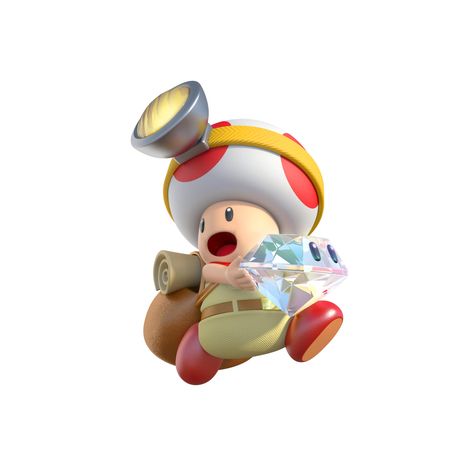 Toad with diamond - Captain Toad: Treasure Tracker Toad Widget Mario, Toad Cute Mario, Cartoon Png, Mario Icons, Mario Wii, Insta Icon, Nintendo Characters, 3d Icons, Super Mario Art