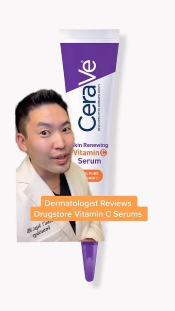 Dr. Daniel Sugai, MD, FAAD on Instagram: "Vitamin C serums are great for skin brightening and may help with fine lines and wrinkles. It protects you from oxidative stress from sunlight but it does not replace sunscreen! Here are affordable options: CeraVe Vitamin C serum Naturium Vitamin C Complex serum La Roche-Posay Vitamin C serum Vichy LiftActiv Vit C Affordability can equal efficacy in skincare 🤙😎" Vitamin C Serum For Sensitive Skin, Cera Ve Vitamin C Serum, Affordable Vitamin C Serum, What Does Vitamin C Do For Skin, Vitiman C Serum, Vitamin C Serum Before And After, Best Vitamin C Serum For Face, Drugstore Vitamin C Serum, Cerave Serum