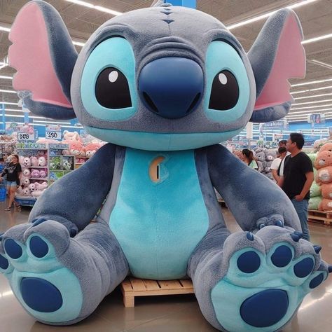 Stitch Big Plush, Giant Stitch Plush, Stitch Plushies, Stitch Toys, Lilo And Stitch Toys, Lilo And Stitch Cake, Hello Kitty Games, Toothless And Stitch, Baby Stitch