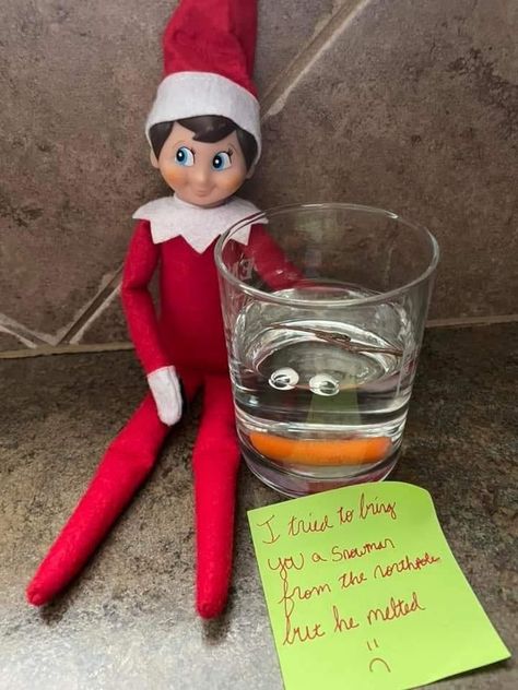 Elf On The Shelf Pet Ideas, Elf On The Shelves, Candy Cane Sleigh, Elf Ideas Easy, Christmas Elf Doll, Melted Snowman, Awesome Elf On The Shelf Ideas, Elf Activities, Xmas Elf