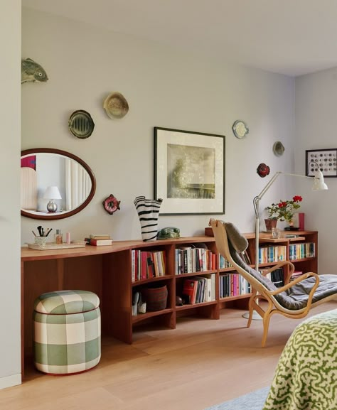 Le Corbusier Designs, Beata Heuman, Vanity Inspo, Yellow Cabinets, Leaded Glass Door, Large Armchair, The Staircase, London House, Start Again