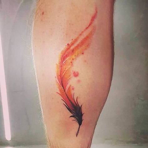 Feather Fire Tattoo, Fire Feather Tattoo, Phoenix Finger Tattoo, Pheonix Feather Tattoos, Pheonix Feather Tattoo For Women, Phoenix Feather Tattoo Feminine, Red Feather Tattoo, Phoenix Feather Tattoo, Dnd Tattoo