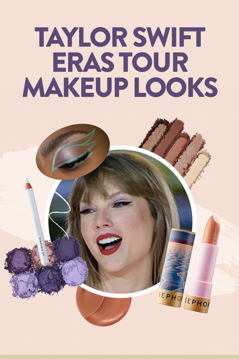 Taylor Swift Eras Tour Makeup Pastel Eyeshadow Palette, Taylor Swift Makeup, Matte Red Lips, Concert Makeup, Cute Eyeshadow Looks, Orange Lips, Red Lip Makeup, Green Eyeshadow, Cream Lipstick