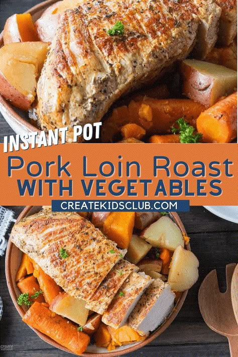 Instapot Pork Tenderloin, Instant Pot Pork Loin Roast, Instant Pot Pork Loin Recipe, Instant Pot Pork Loin, Pressure Cooker Pork Tenderloin, Roast With Vegetables, Roasted Pork Tenderloin Recipes, Boneless Pork Loin Roast, Pressure Cooker Pork