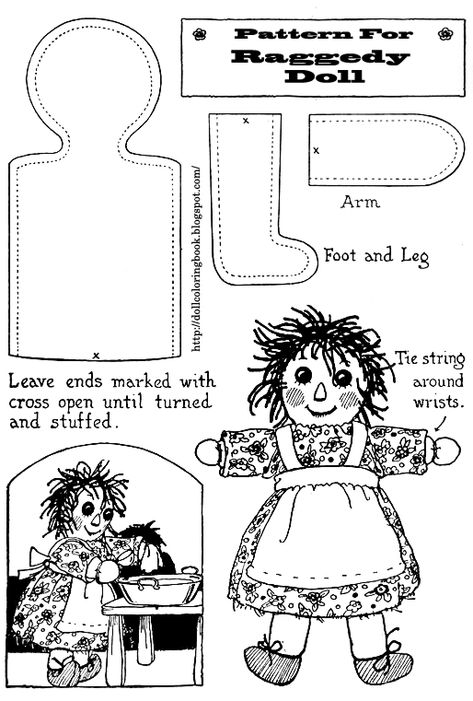 How To Make A Raggedy Ann Doll, Raggedy Ann Doll Pattern Free, Diy Ragdoll, Cloth Doll Making, Vintage Rag Doll, Diy Rag Dolls, Doll Making Patterns, Doll Making Cloth, Raggedy Doll