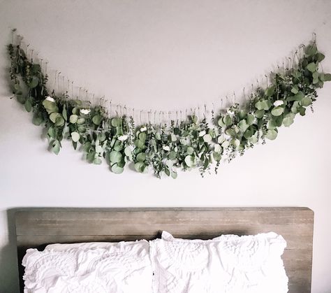 Eucalyptus Backdrop, Eucalyptus Wall Hanging, Hanging Eucalyptus, Greenery Wall Decor, Wall Drapes, Floral Wall Hanging, Eucalyptus Garland, Headboard Wall, Wall Hanging Boho