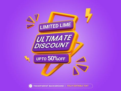 Discount offer badge with editable text ... | Free Psd #Freepik #freepsd #3d-label #offer-3d #tag-3d #3d-banner Offers Creative Ads, Offer Creative Ads, 3d Banner, Free Psd Files, 3d Text Effect, 3d Text, Discount Offer, Text Effect, Creative Ads