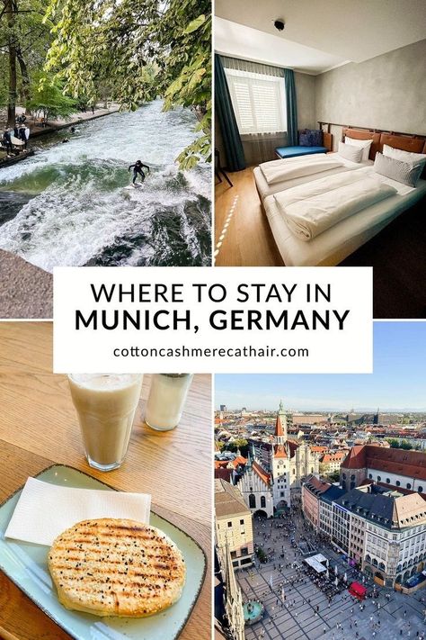 Looking for the best places to stay in Munich, Germany? I've got you covered! Read a review of the Munich hotel we stayed in for Oktoberfest, the best area to stay in Munich, and a round-up of spots I recommend you check out for your next visit to Munich, Germany! Munich Germany Travel, Munich Hotels, Visit Munich, Europe Trip Itinerary, Honeymoon Travel, Munich Germany, Cat Hair, Christmas Market, Germany Travel