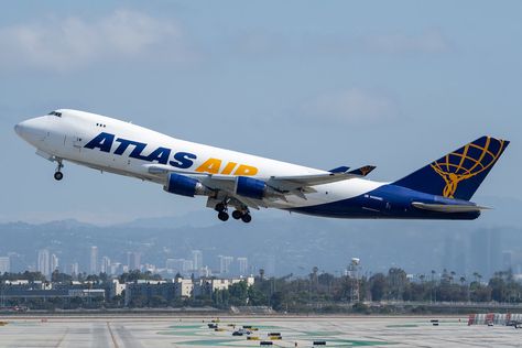 Atlas Air, Cargo Aircraft, Los Angeles International Airport, General Aviation, Air Cargo, Commercial Aircraft, Boeing 747, Wide Body, Aircraft Modeling