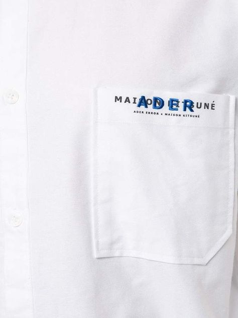 MAISON KITSUN¨¦ Ader Error x Ader error logo shirt #Sponsored , #ad, #Ader#KITSUN#MAISON Ader Error Logo, Ader Error, Graphic Design Fonts, Street Snap, Shirt Detail, Logo Shirt, Leather Label, Clothing Details, Zara Man