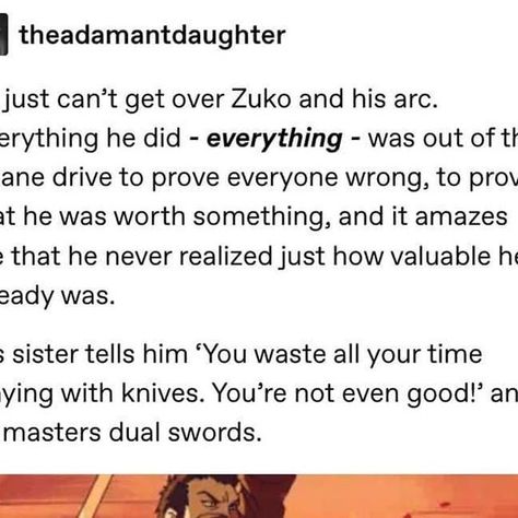 @azula_bender on Instagram: "Zuko have the best character arc in the history, what do you think?💯🔥 . Credits to theadamantdaughter on tumblr Follow @zukofirelord_ for more Avatar content💯💯" Female Zuko, Zuko's Daughter, Zuko's Mother, Dual Swords, Character Arc, Good Character, Avatar The Last Airbender, The Last Airbender, Get Over It