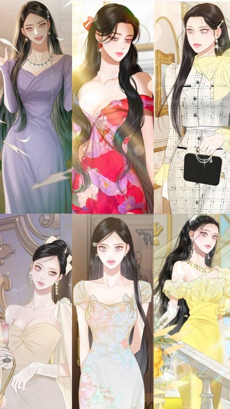 . Serena Manhwa Outfits, Serena Outfits, Manhwa Outfits, Serena Webtoon, Serena Dress, Ideal Family, Anime Cosplay Makeup, High Value Woman, Cute Tattoos For Women